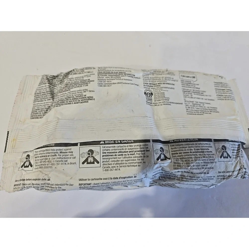 3M Multi Gas/Vapor‎ Cartridge/Filter 60926, P100 Respiratory Protection 2 pack
